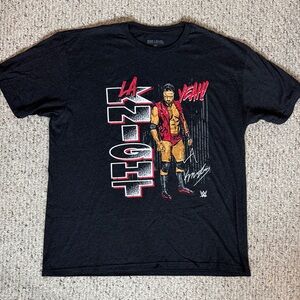500 Level Officially Licensed WWE LA Knight Yeah Black Shirt 2XL XXL